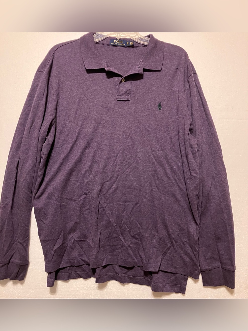 Ralph Lauren Long Sleeve XL Polo in Purple